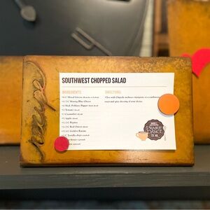 Industrial Modern Patina Metal Frame with word “recipe” cutout